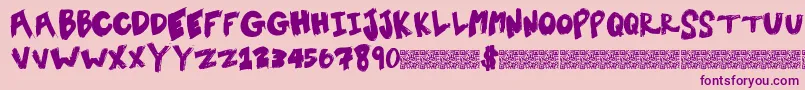Tentsale Font – Purple Fonts on Pink Background