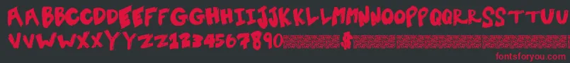 Tentsale Font – Red Fonts on Black Background