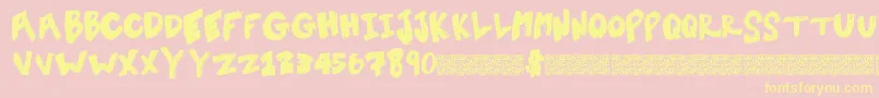 Tentsale Font – Yellow Fonts on Pink Background