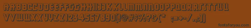 Dancingdonutsnf Font – Black Fonts on Brown Background