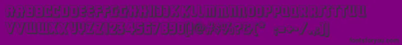 フォントDancingdonutsnf – 紫の背景に黒い文字