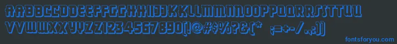 Dancingdonutsnf Font – Blue Fonts on Black Background