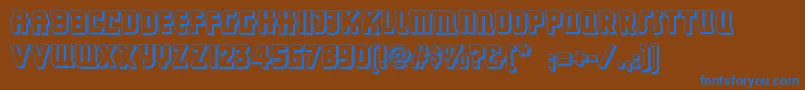 Шрифт Dancingdonutsnf – синие шрифты на коричневом фоне