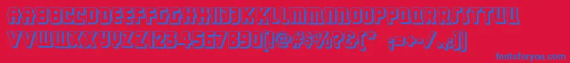 Dancingdonutsnf Font – Blue Fonts on Red Background