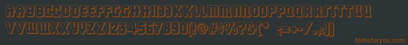 Dancingdonutsnf Font – Brown Fonts on Black Background