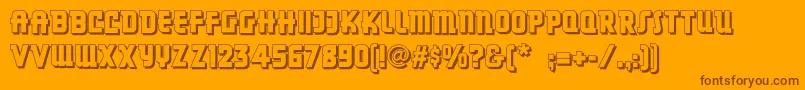 Dancingdonutsnf Font – Brown Fonts on Orange Background