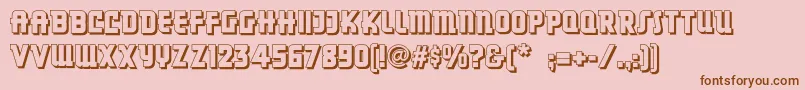 Dancingdonutsnf-fontti – ruskeat fontit vaaleanpunaisella taustalla