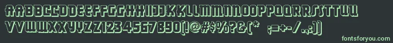 Dancingdonutsnf Font – Green Fonts on Black Background