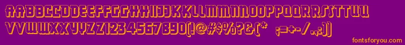 Шрифт Dancingdonutsnf – оранжевые шрифты на фиолетовом фоне