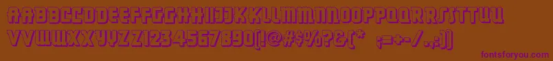 Dancingdonutsnf Font – Purple Fonts on Brown Background