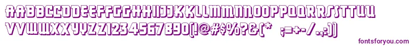 Dancingdonutsnf-fontti – violetit fontit valkoisella taustalla
