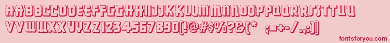Dancingdonutsnf-Schriftart – Rote Schriften auf rosa Hintergrund