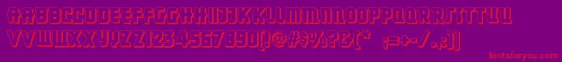 Dancingdonutsnf Font – Red Fonts on Purple Background