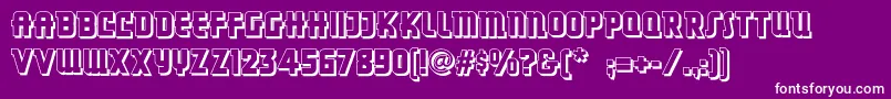 フォントDancingdonutsnf – 紫の背景に白い文字
