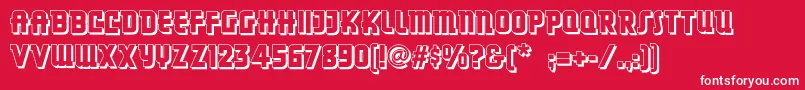 Dancingdonutsnf-fontti – valkoiset fontit punaisella taustalla