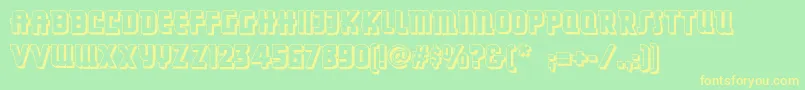 Dancingdonutsnf Font – Yellow Fonts on Green Background