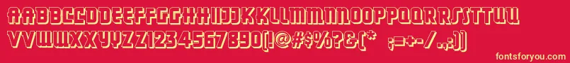 Dancingdonutsnf Font – Yellow Fonts on Red Background