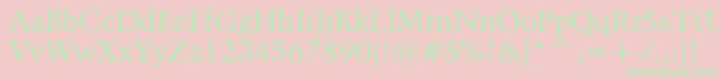 Kuenstler480Bt Font – Green Fonts on Pink Background