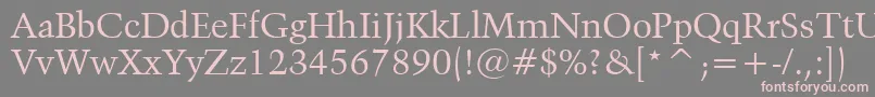 Kuenstler480Bt Font – Pink Fonts on Gray Background