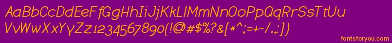 Подробнее о шрифте DustismoItalic Шрифт DustismoItalic – оранжевые шрифты на фиолетовом фоне