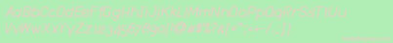 DustismoItalic Font – Pink Fonts on Green Background