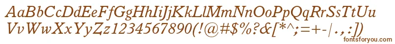 ItalianoldstylemtstdItalic Font – Brown Fonts on White Background