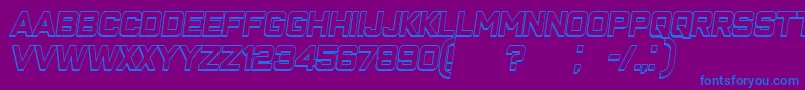 More about ClosenessOutlineItalic Font ClosenessOutlineItalic Font – Blue Fonts on Purple Background