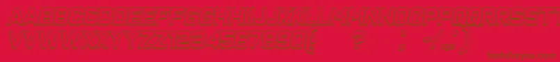 fuente ClosenessOutlineItalic – Fuentes Marrones Sobre Fondo Rojo