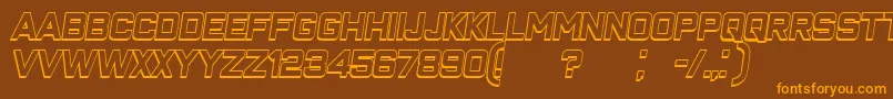 More about ClosenessOutlineItalic Font ClosenessOutlineItalic Font – Orange Fonts on Brown Background