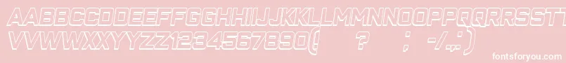 ClosenessOutlineItalic Font – White Fonts on Pink Background