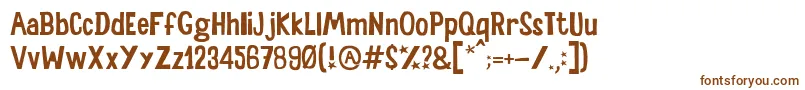 Шрифт Sala – коричневые шрифты на белом фоне