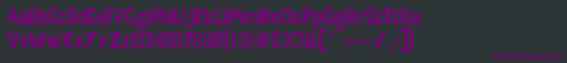 Czcionka Sala – fioletowe czcionki na czarnym tle