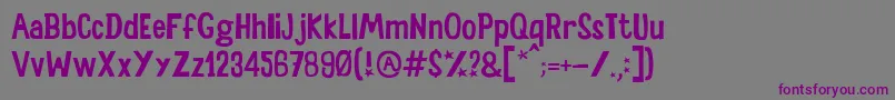 Шрифт Sala – фиолетовые шрифты на сером фоне