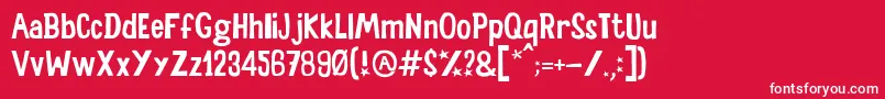 Sala Font – White Fonts on Red Background