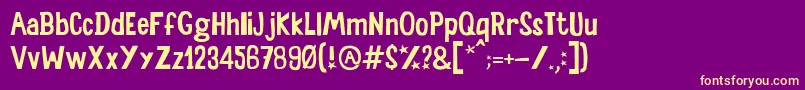 Sala Font – Yellow Fonts on Purple Background