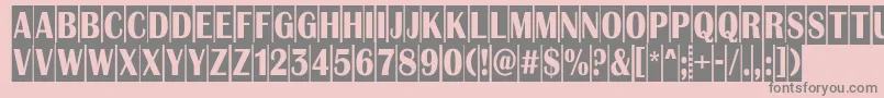 Albion9 Font – Gray Fonts on Pink Background