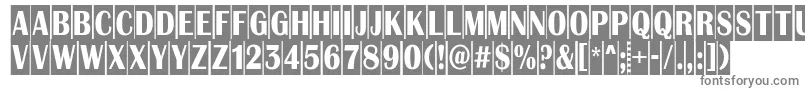 フォントAlbion9 – 白い背景に灰色の文字