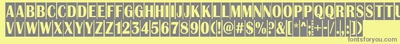 Albion9 Font – Gray Fonts on Yellow Background