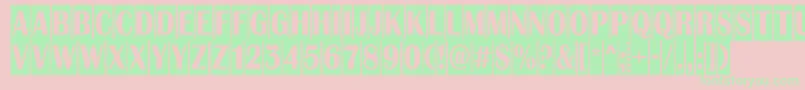 Albion9 Font – Green Fonts on Pink Background