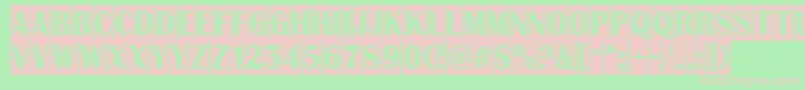 Albion9 Font – Pink Fonts on Green Background