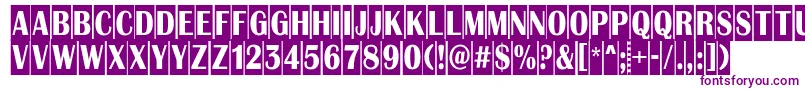 Albion9-fontti – violetit fontit valkoisella taustalla