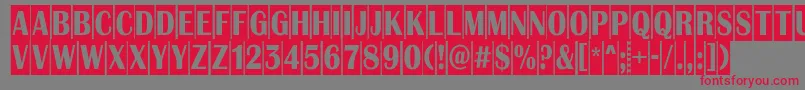 Albion9 Font – Red Fonts on Gray Background