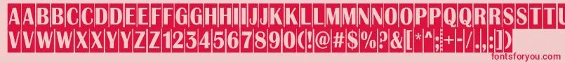 Albion9 Font – Red Fonts on Pink Background