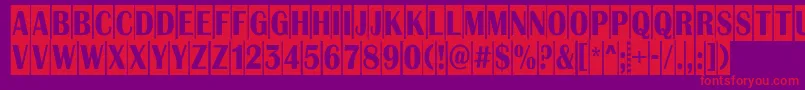 Albion9 Font – Red Fonts on Purple Background