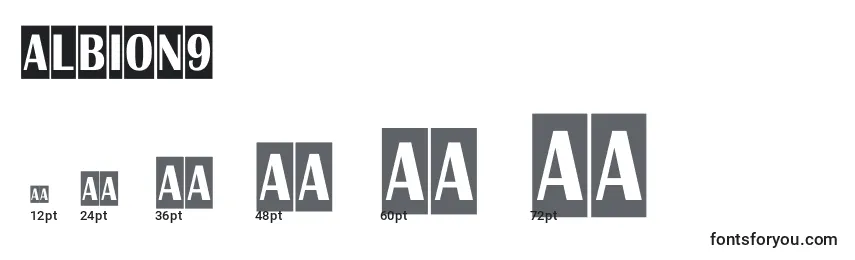 Albion9 Font Sizes