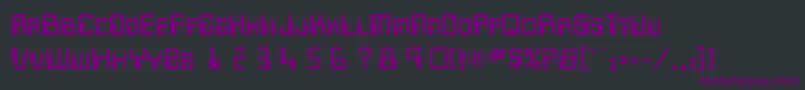フォントTechnocratRegular – 黒い背景に紫のフォント