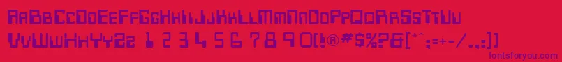 TechnocratRegular Font – Purple Fonts on Red Background