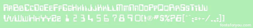 TechnocratRegular Font – White Fonts on Green Background