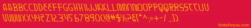 MoonDartLeftalic Font – Orange Fonts on Red Background