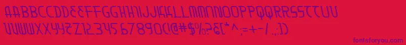 MoonDartLeftalic Font – Purple Fonts on Red Background